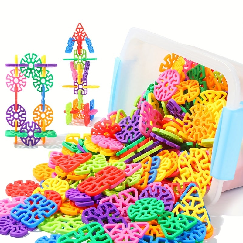 98pcs Snowflake Building Blocks Kit | Educational Puzzle for Kids