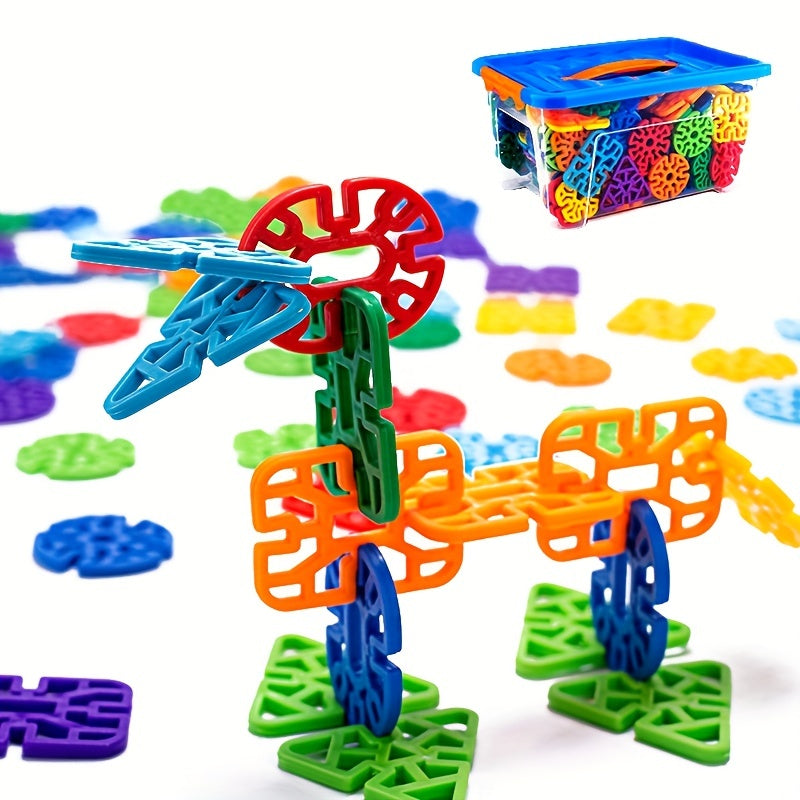 98pcs Snowflake Building Blocks Kit | Educational Puzzle for Kids