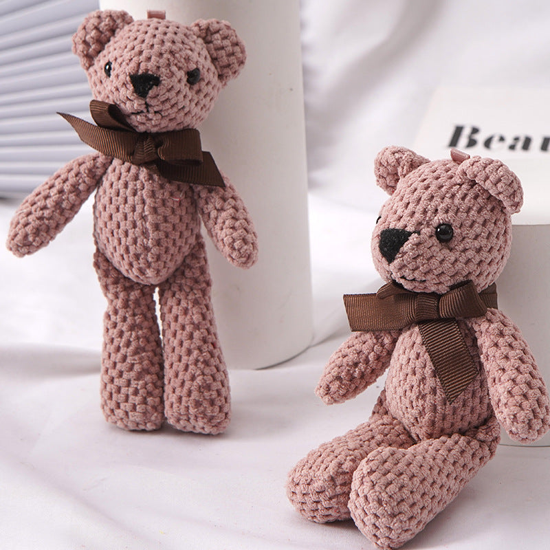 15cm Bear Stuffed Plush Toy | Cute Dress Key Pendant Gift