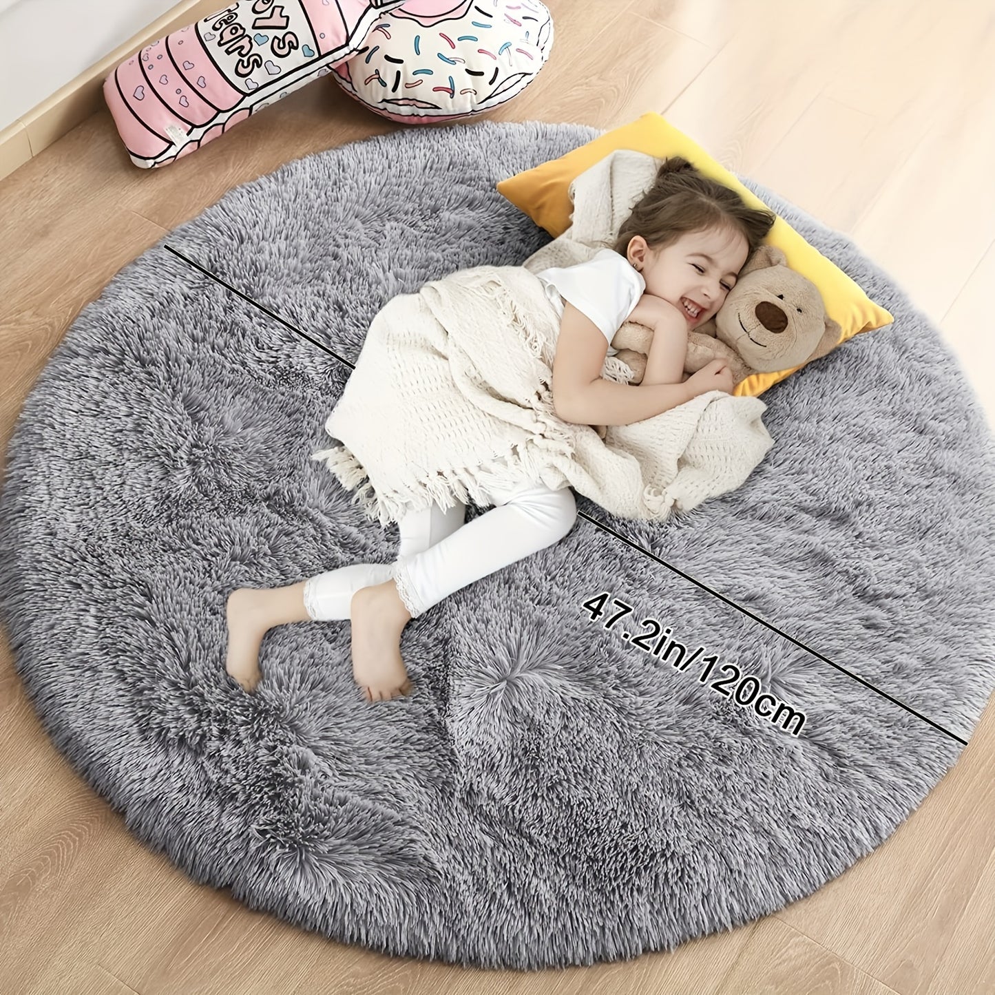 Luxurious Shaggy Rug 4x4 | Ultra-Soft, Non-Slip, Water-Resistant