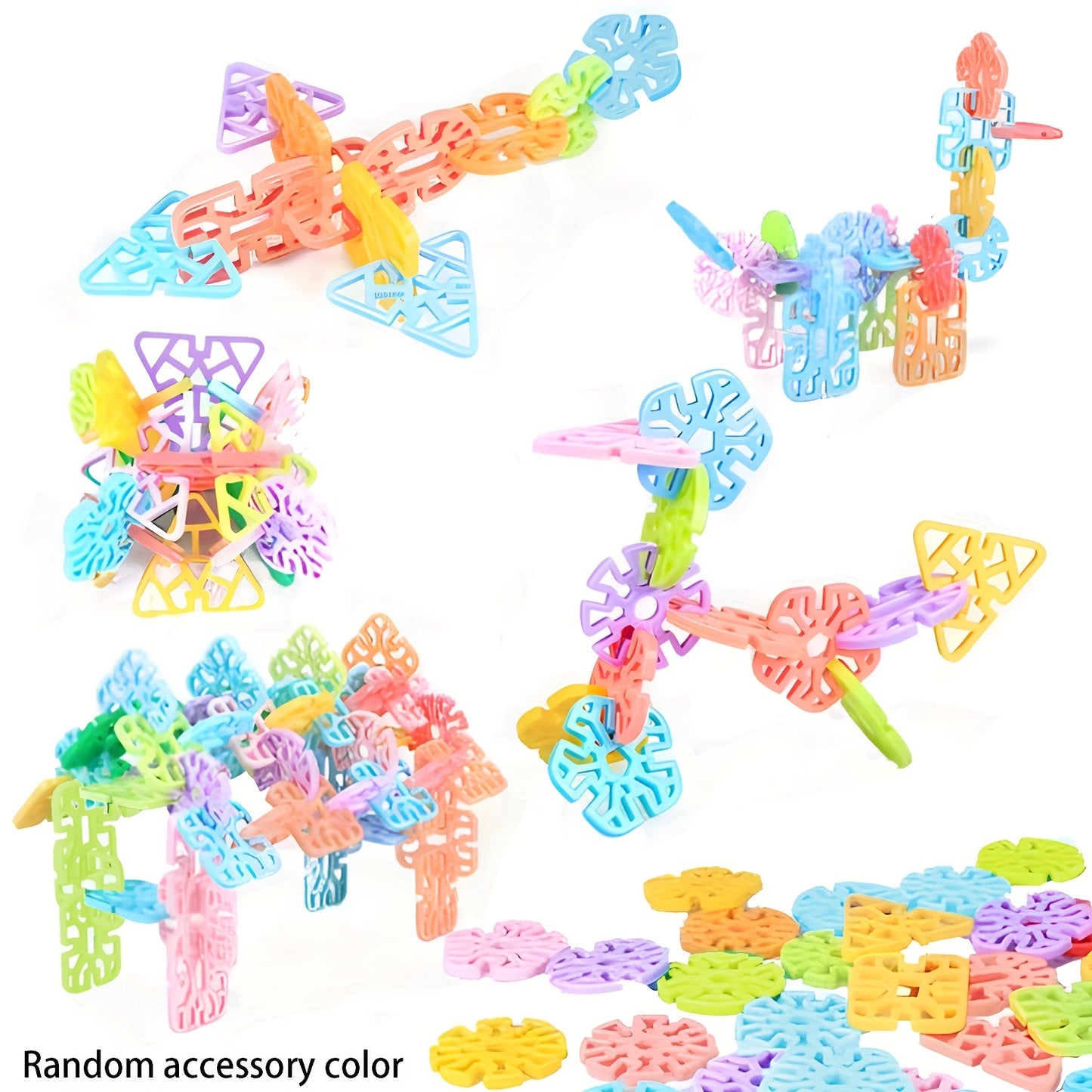 98pcs Snowflake Building Blocks Kit | Educational Puzzle for Kids