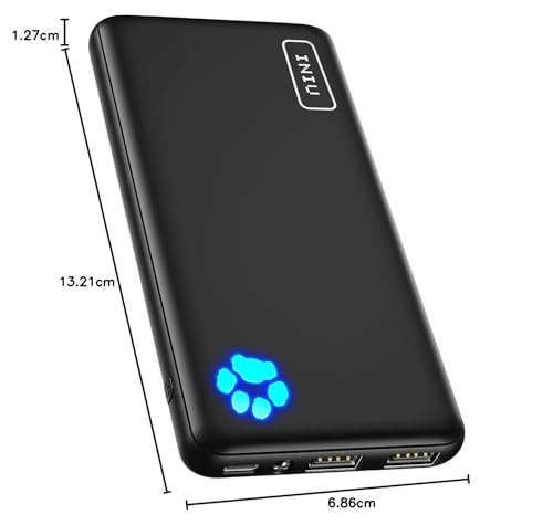 INIU Power Bank, Portable Charger 10000mAh Slimmest & Lightest High-Speed USB C Input & Output, PowerBank Triple 3A Phone Battery Pack for iPhone 16 15 14 13 Plus Pro Max Mini Samsung Xiaomi iPad