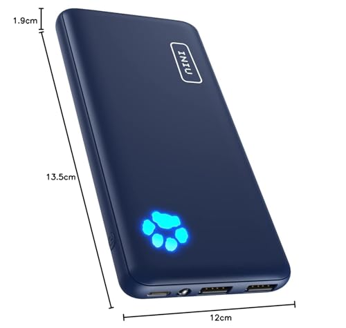 INIU Power Bank, Portable Charger 10000mAh Slimmest & Lightest High-Speed USB C Input & Output, PowerBank Triple 3A Phone Battery Pack for iPhone 16 15 14 13 Plus Pro Max Mini Samsung Xiaomi iPad