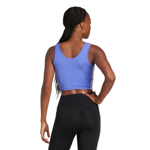 adidas Women's Train Essentials 3-Stripes Cropped Tank Top T-Shirt