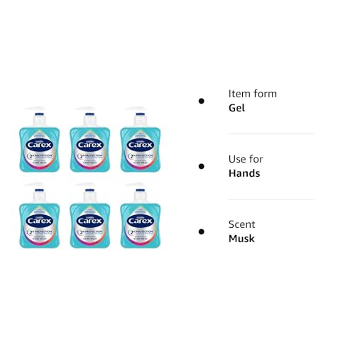 Carex Original Antibacterial Hand Wash, Clean & Protect Hands, Bulk Buy, Pack of 6 x 250 ml (Packaging may vary)