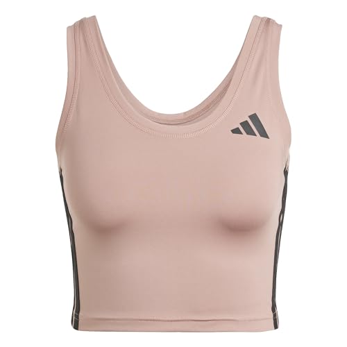 adidas Women's Train Essentials 3-Stripes Cropped Tank Top T-Shirt