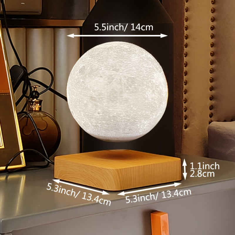 Lunar Miracle Magnetic Levitating Moon Lamp | 3D Craters Night Light
