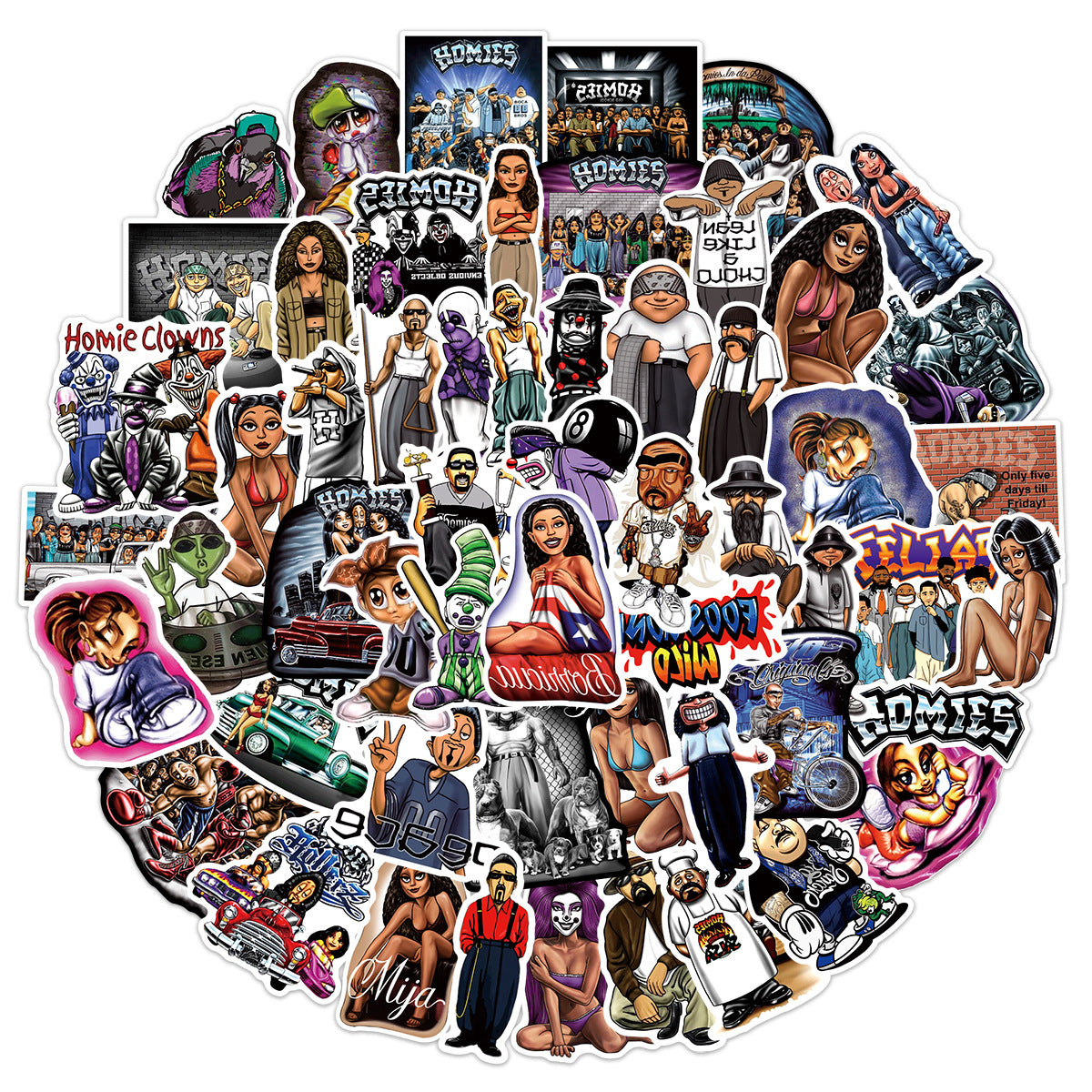 100pcs Anime Cartoon Waterproof Stickers | DIY Gear Decor