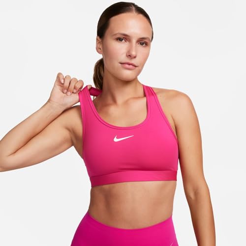 NIKE Women's W Nk Swsh Med SPT Bra Bra (Pack of 1)