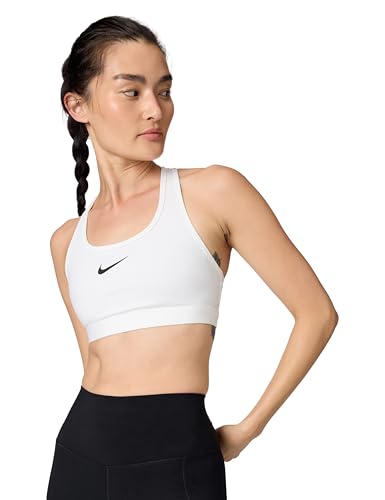 NIKE Women's W Nk Swsh Med SPT Bra Bra (Pack of 1)