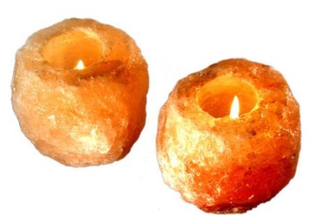 Amazing Health Wellness Natural Himalayan Salt Tealight Holders Chunky (2)