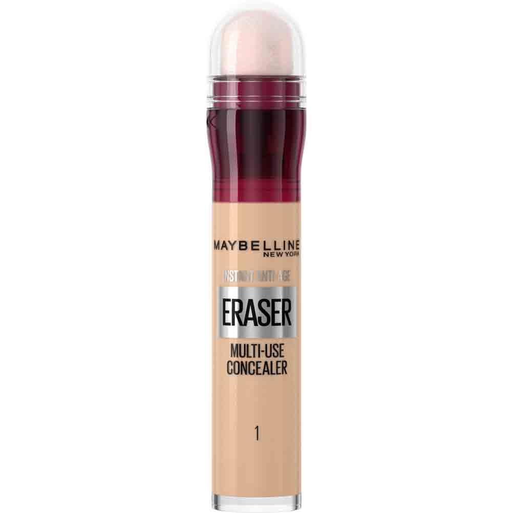 Maybelline Concealer Instant Anti Age Eraser Eye Concealer, Dark Circles and Blemish Concealer, Ultra Blendable Formula 00 Ivory