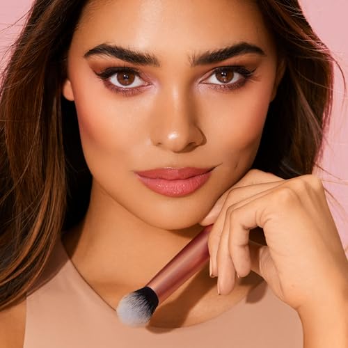 REAL TECHNIQUES,5 Count (Pack of 1) Everyday Essentials Makeup Brush Complete Face Set (Miracle Complexion Sponge, Expert Face, Blush, Setting and Deluxe Crease Brushes)
