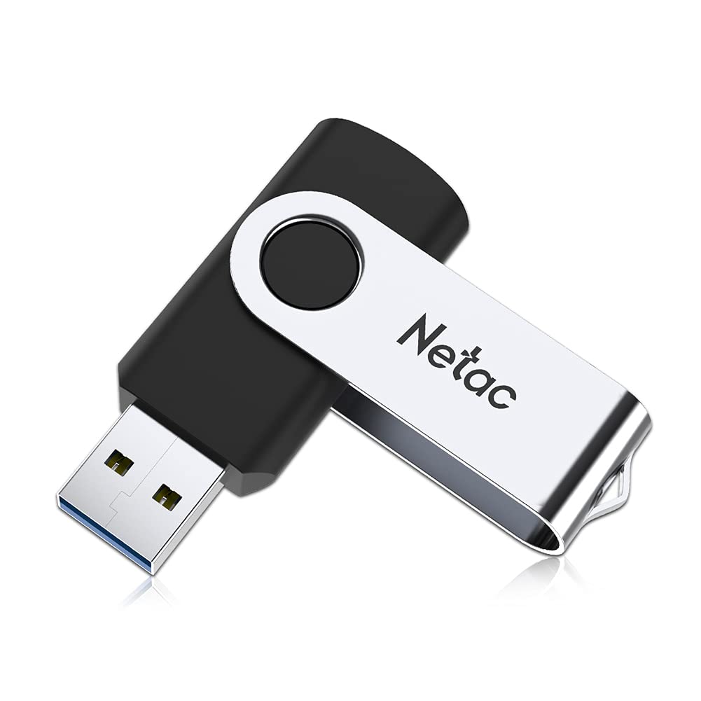 Netac 64GB USB 2.0 Flash Drive, Swivel Design Memory Sticks, Pen Drive, Usb Sticks for Data Storage, Zip Drive and jump Drive with LED Light