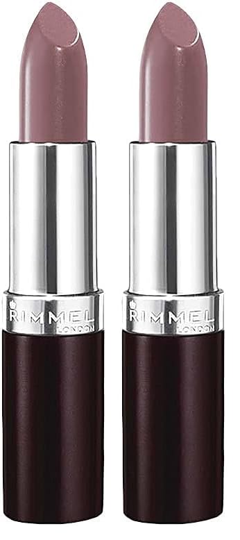 Rimmel Lasting Finish Lipstick 006 Pink Blush, Creamy Satin Finish, Long Lasting 8 HR Wear, Comfortable Formula, Rich Pigment