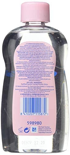 Johnson's Baby Oil (1 x 500 ml) Moisturising Baby Oil to Protect Delicate and Dry Skin, Hypoallergenic and pH-Balanced, Ideal for Massage, Moisturiser for Dry Skin to Soften Hands and Body