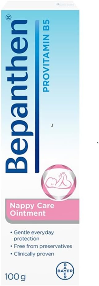 Bepanthen Nappy Care Ointment | Nappy Cream with Provitamin B5 | Suitable for Newborns Skin, 100 g (Packing May Vary).