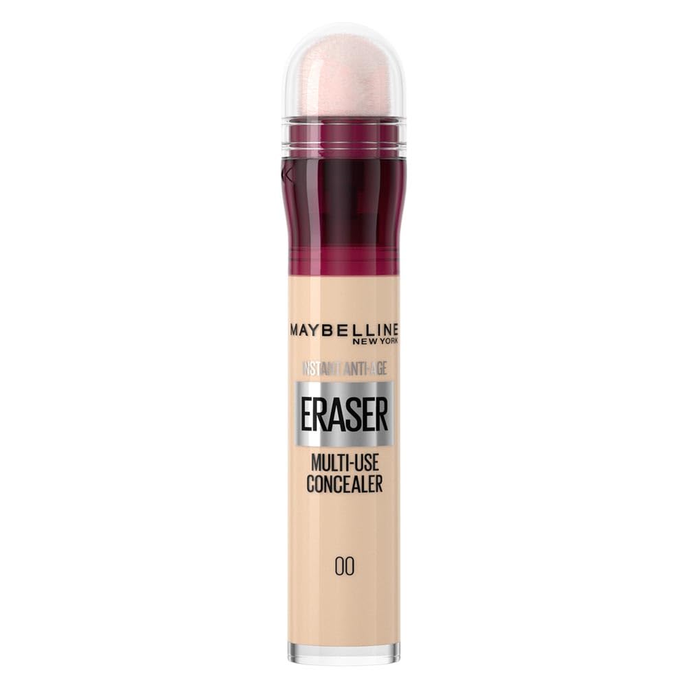 Maybelline Concealer Instant Anti Age Eraser Eye Concealer, Dark Circles and Blemish Concealer, Ultra Blendable Formula 00 Ivory