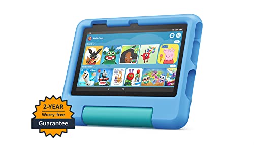 Amazon Fire 7 Kids tablet | 7" display, ages 3–7, includes ads-free books, games and videos that children love, parental controls, 10-hour battery, 32 GB