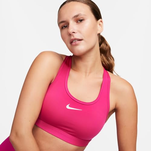 NIKE Women's W Nk Swsh Med SPT Bra Bra (Pack of 1)