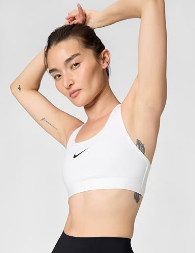 NIKE Women's W Nk Swsh Med SPT Bra Bra (Pack of 1)