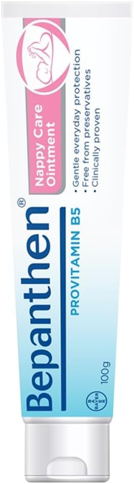 Bepanthen Nappy Care Ointment | Nappy Cream with Provitamin B5 | Suitable for Newborns Skin, 100 g (Packing May Vary).