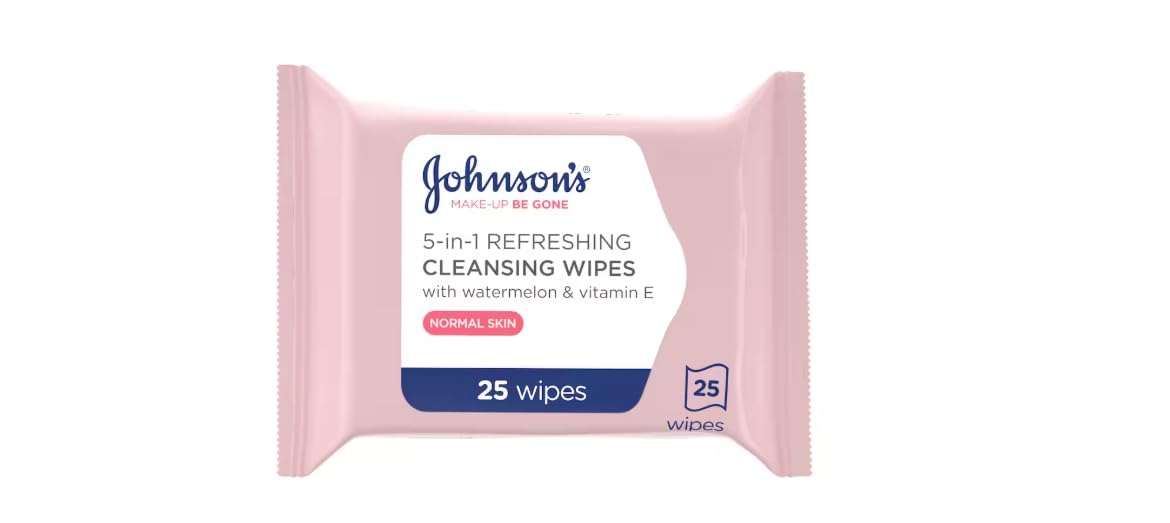 Johnson's Face Care Make Up Be Gone Refreshing Wipes - Pack of 25
