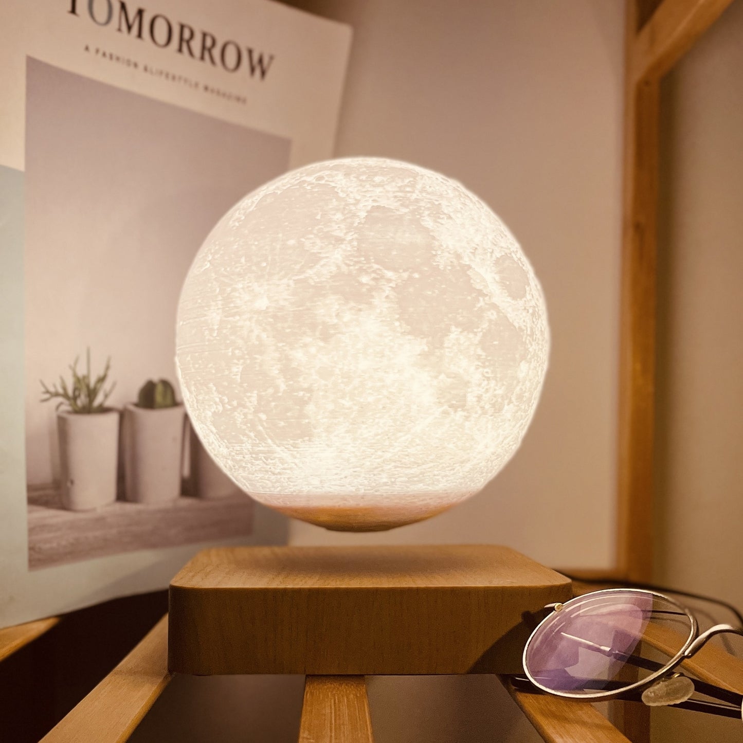 Lunar Miracle Magnetic Levitating Moon Lamp | 3D Craters Night Light