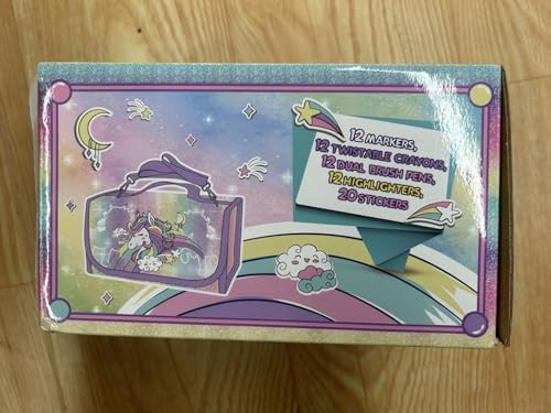 Hot Bee Unicorn Gifts for Girls 4 5 6 7, Unicorn Pencil Case Stationary Sets, Girl Toys Age 4-7, Drawing Colouring Set for Kids, Art and Crafts for Kids 4-6, Birthday Presents for Girls