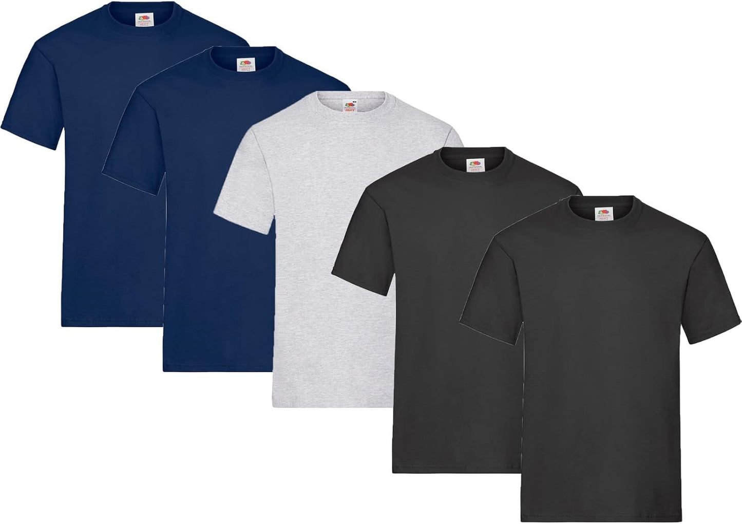 Fruit of the Loom Men's Heavy T-Shirt Pack of 5