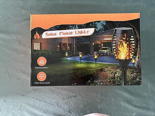 NEXVIN 8 Pack Solar Flickering Dancing Flame Lights Waterproof Solar Torch Lights for Outdoor Garden Patio Pathway Yard Driveway Halloween Decorative