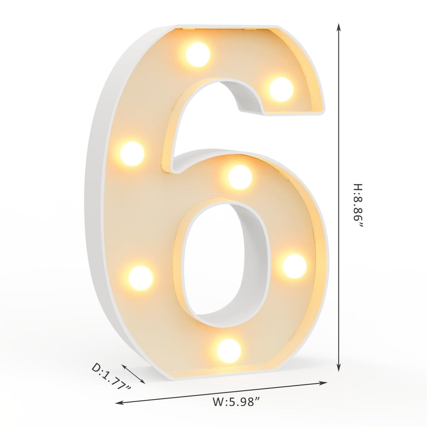 Ledido Light Up Letters Sign LED Birthday Marquee Letters Lights, Night Light Letter Gifts Bayby Girls Boys Birthday Party Wedding Anniversary Home Bedroom Wall Lights Decor 8.8 Inch, Letter A