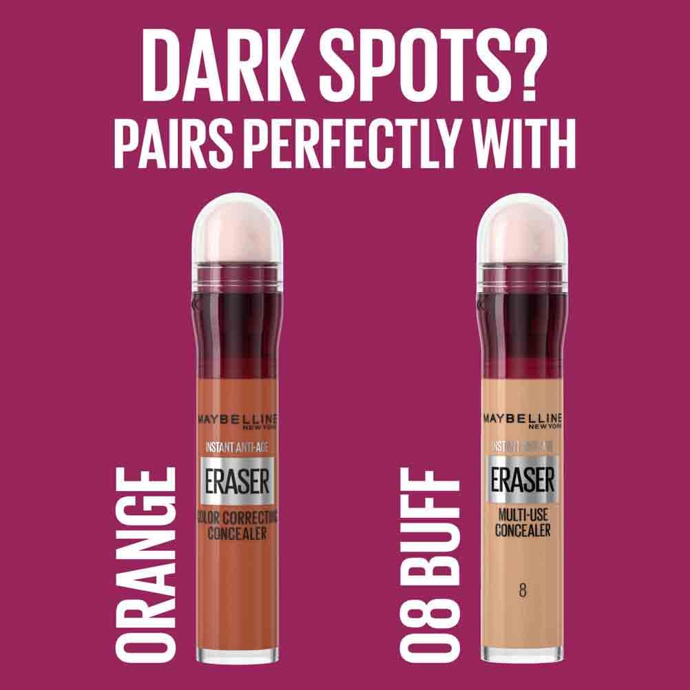 Maybelline Concealer Instant Anti Age Eraser Eye Concealer, Dark Circles and Blemish Concealer, Ultra Blendable Formula 00 Ivory
