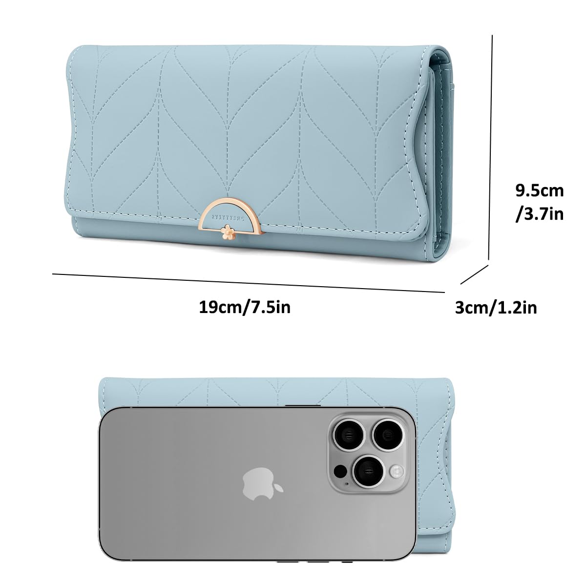 Long Purse for Women PU Leather, Large Capacity PU Leather Women's Wallet Wallet for Women with Multiple Card Slots and Coin Zipper Pocket Ladies Purse Clutch Holder Large Capacity Card Holder (Pink)