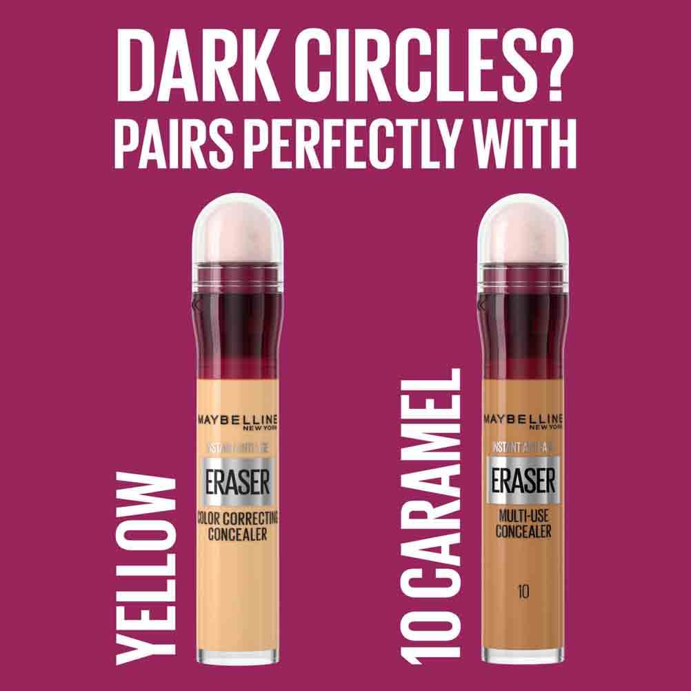 Maybelline Concealer Instant Anti Age Eraser Eye Concealer, Dark Circles and Blemish Concealer, Ultra Blendable Formula 00 Ivory