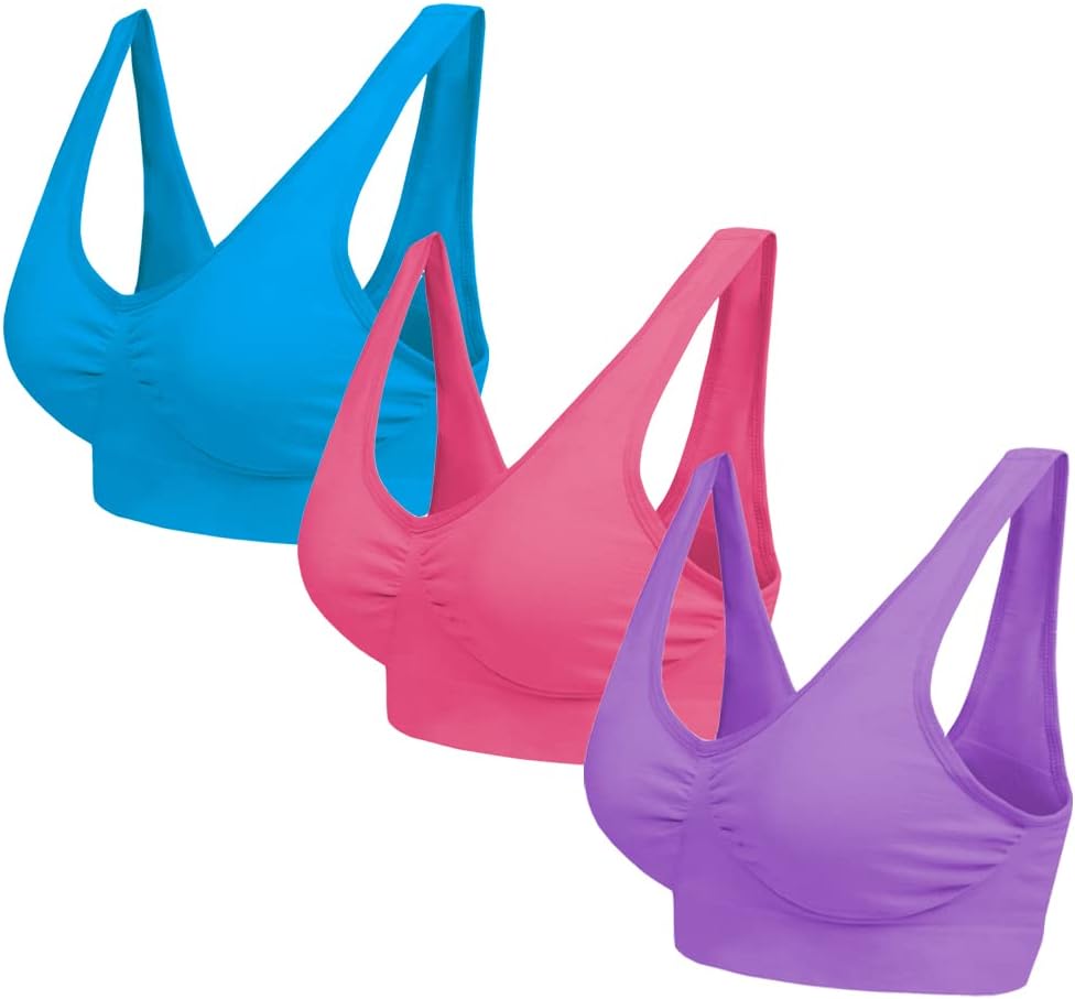 Blu Apparel Multipack Seamless Comfort Bras Sleep Bras Sizes 8-24 Not Padded Wireless