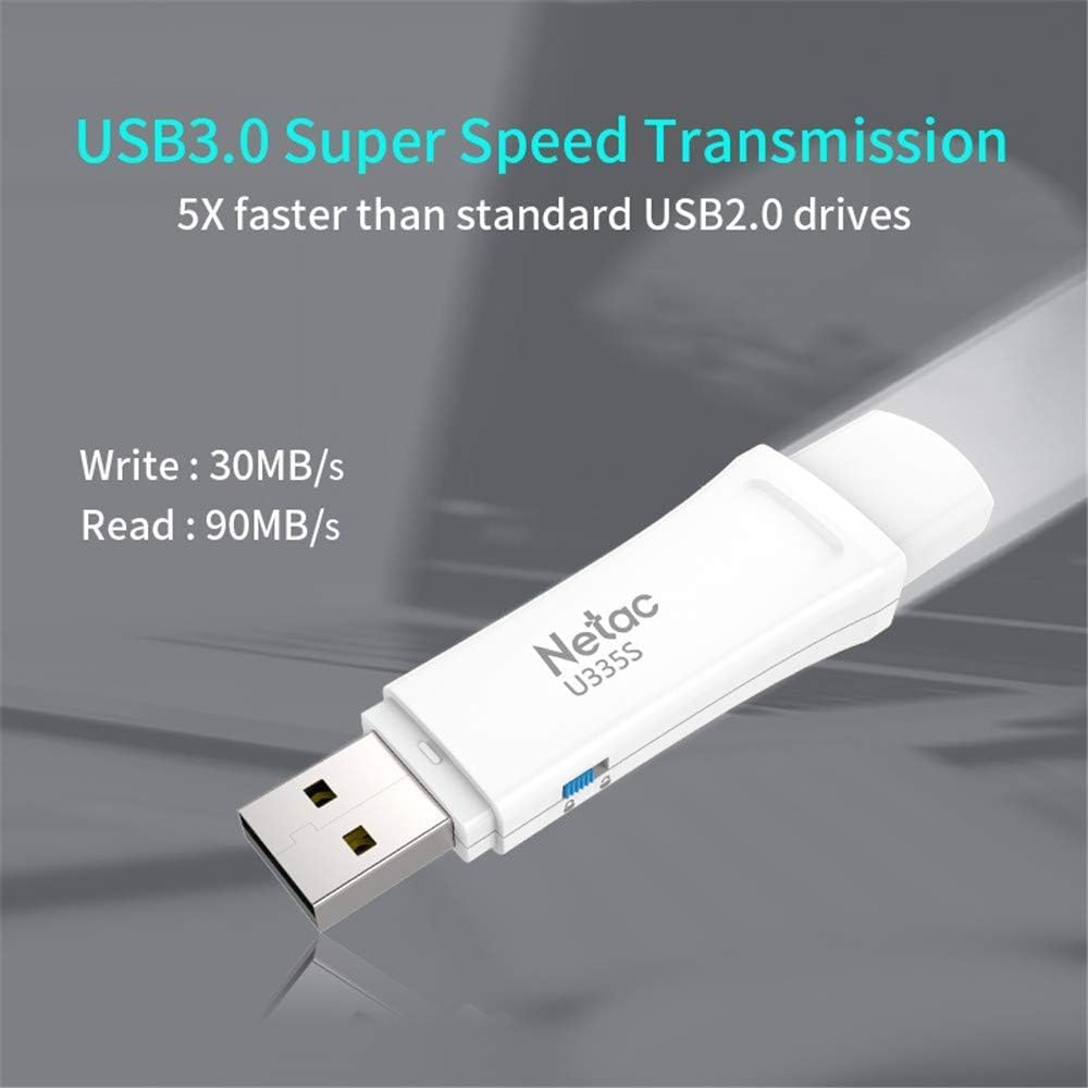 Netac 64GB USB 2.0 Flash Drive, Swivel Design Memory Sticks, Pen Drive, Usb Sticks for Data Storage, Zip Drive and jump Drive with LED Light