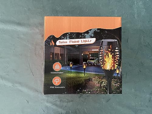 NEXVIN 8 Pack Solar Flickering Dancing Flame Lights Waterproof Solar Torch Lights for Outdoor Garden Patio Pathway Yard Driveway Halloween Decorative