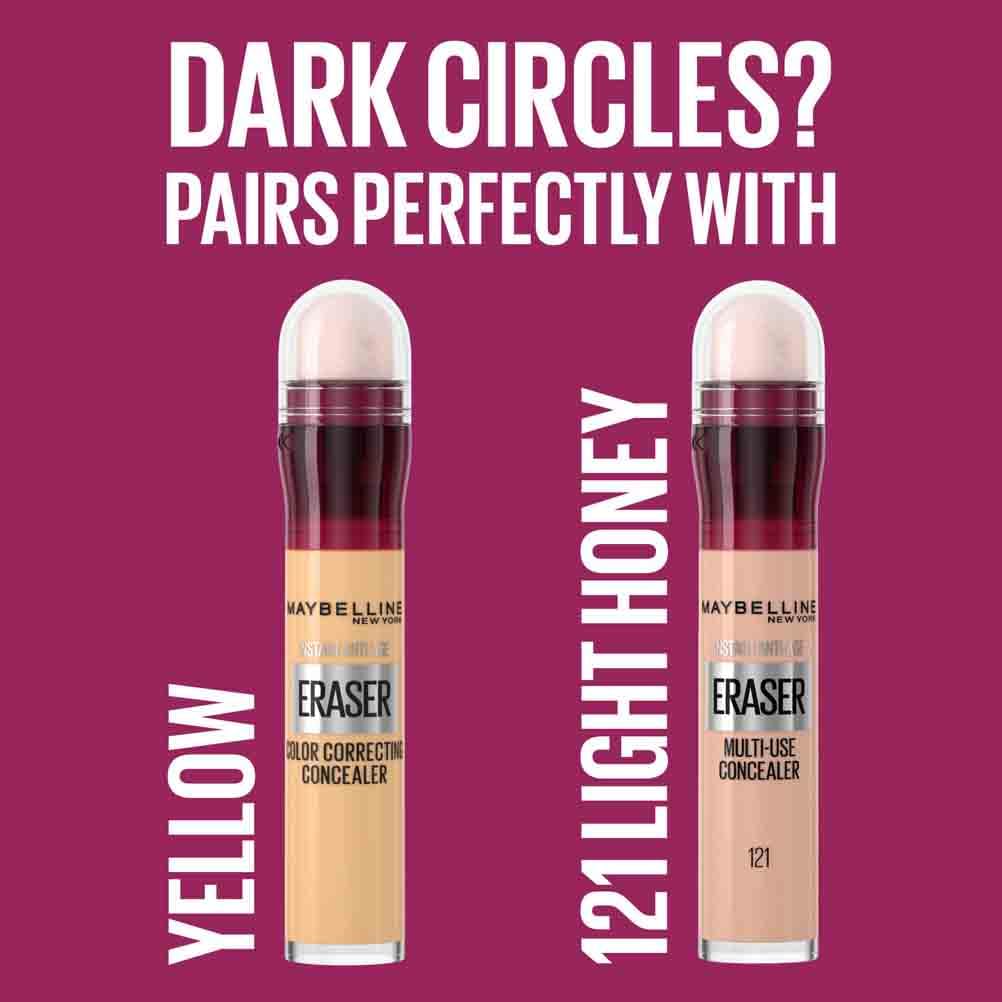 Maybelline Concealer Instant Anti Age Eraser Eye Concealer, Dark Circles and Blemish Concealer, Ultra Blendable Formula 00 Ivory