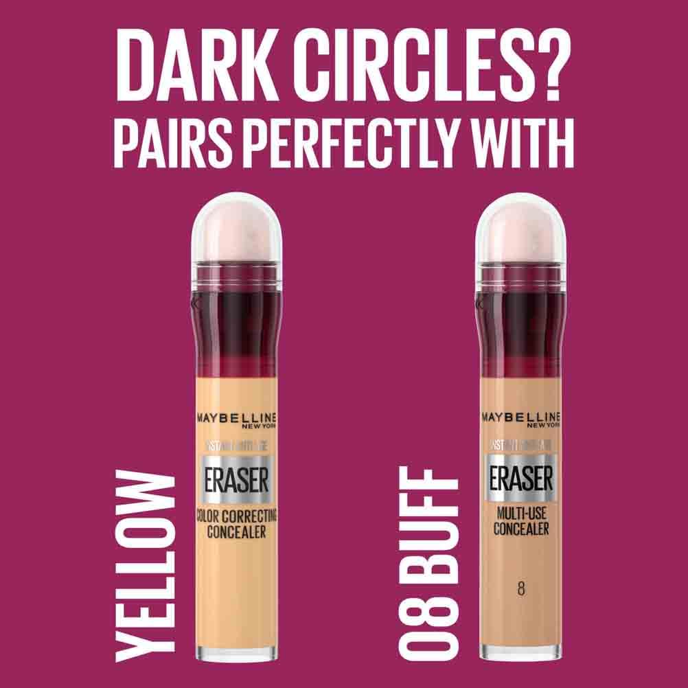 Maybelline Concealer Instant Anti Age Eraser Eye Concealer, Dark Circles and Blemish Concealer, Ultra Blendable Formula 00 Ivory