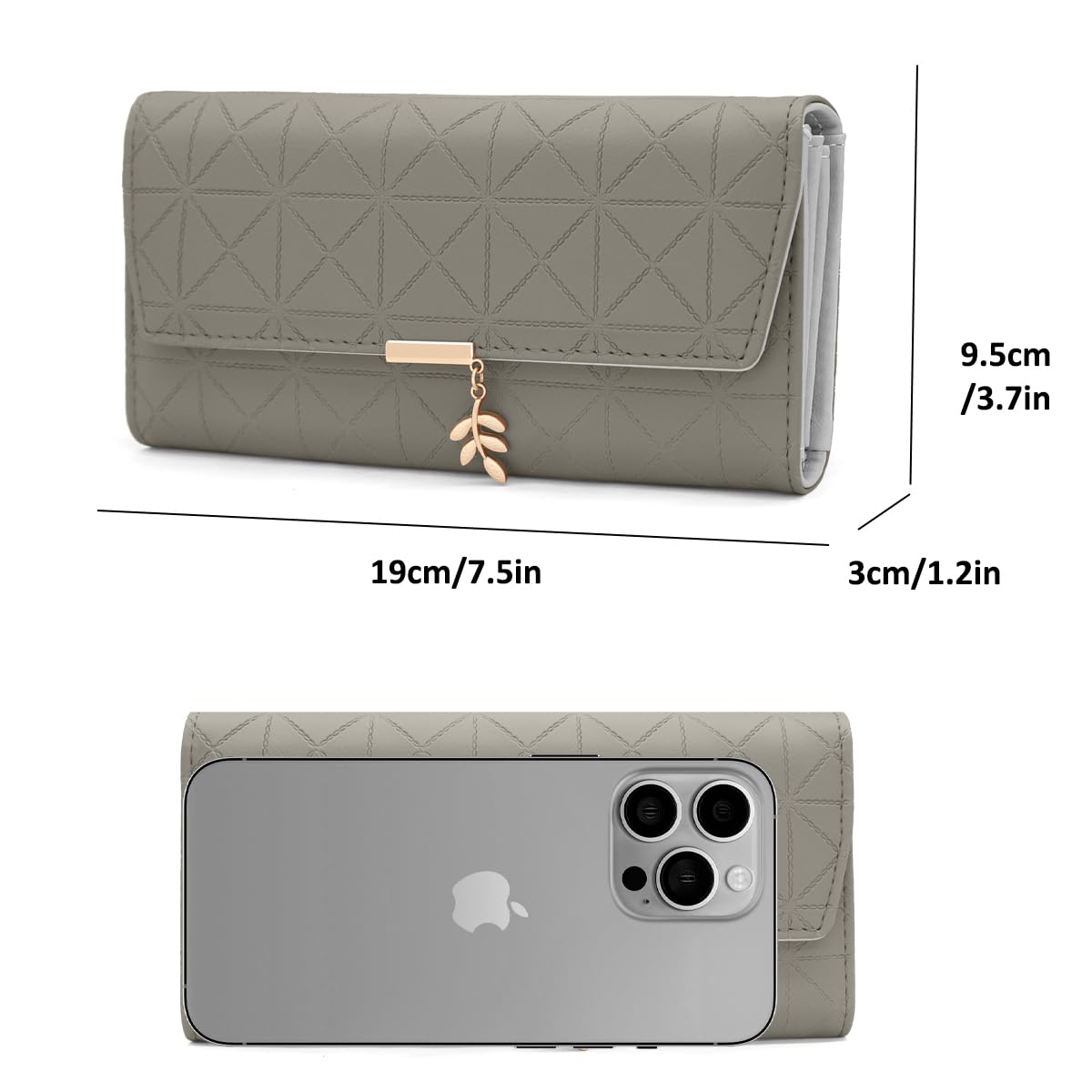 Long Purse for Women PU Leather, Large Capacity PU Leather Women's Wallet Wallet for Women with Multiple Card Slots and Coin Zipper Pocket Ladies Purse Clutch Holder Large Capacity Card Holder (Pink)