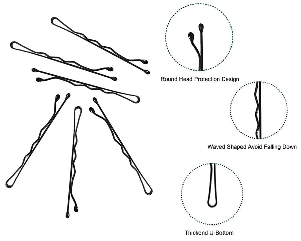 AnAsh Hair Pins 60 Pcs, Bobby Pins for Women, Hair Grips for Thick, Thin, Wavy, Curly, Long, Short Hair, Hair Clips for Styling Sectioning, Wearing, Casual, Party, Travel, & Weddings (Brown)