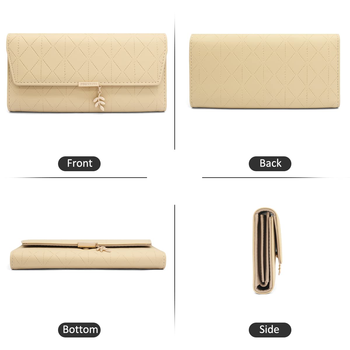 Long Purse for Women PU Leather, Large Capacity PU Leather Women's Wallet Wallet for Women with Multiple Card Slots and Coin Zipper Pocket Ladies Purse Clutch Holder Large Capacity Card Holder (Pink)