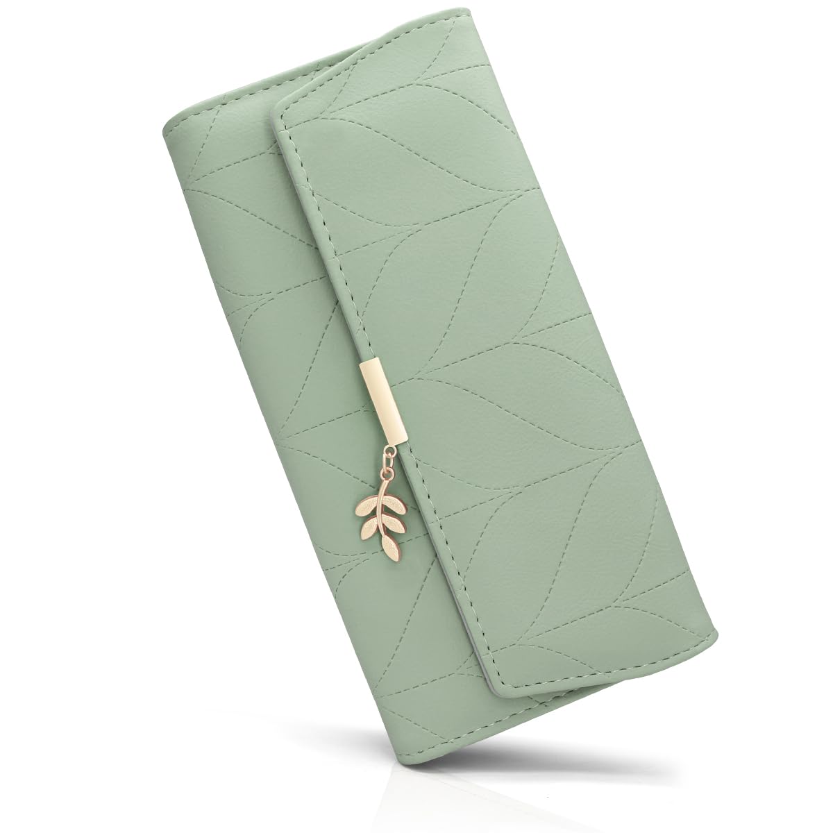 Long Purse for Women PU Leather, Large Capacity PU Leather Women's Wallet Wallet for Women with Multiple Card Slots and Coin Zipper Pocket Ladies Purse Clutch Holder Large Capacity Card Holder (Pink)