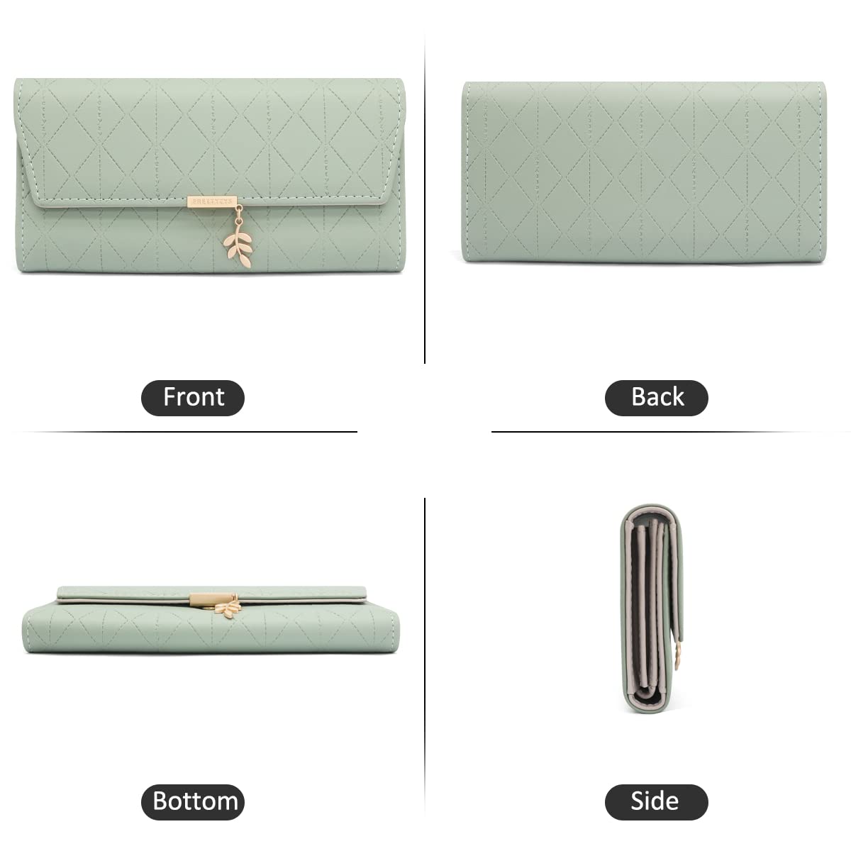 Long Purse for Women PU Leather, Large Capacity PU Leather Women's Wallet Wallet for Women with Multiple Card Slots and Coin Zipper Pocket Ladies Purse Clutch Holder Large Capacity Card Holder (Pink)