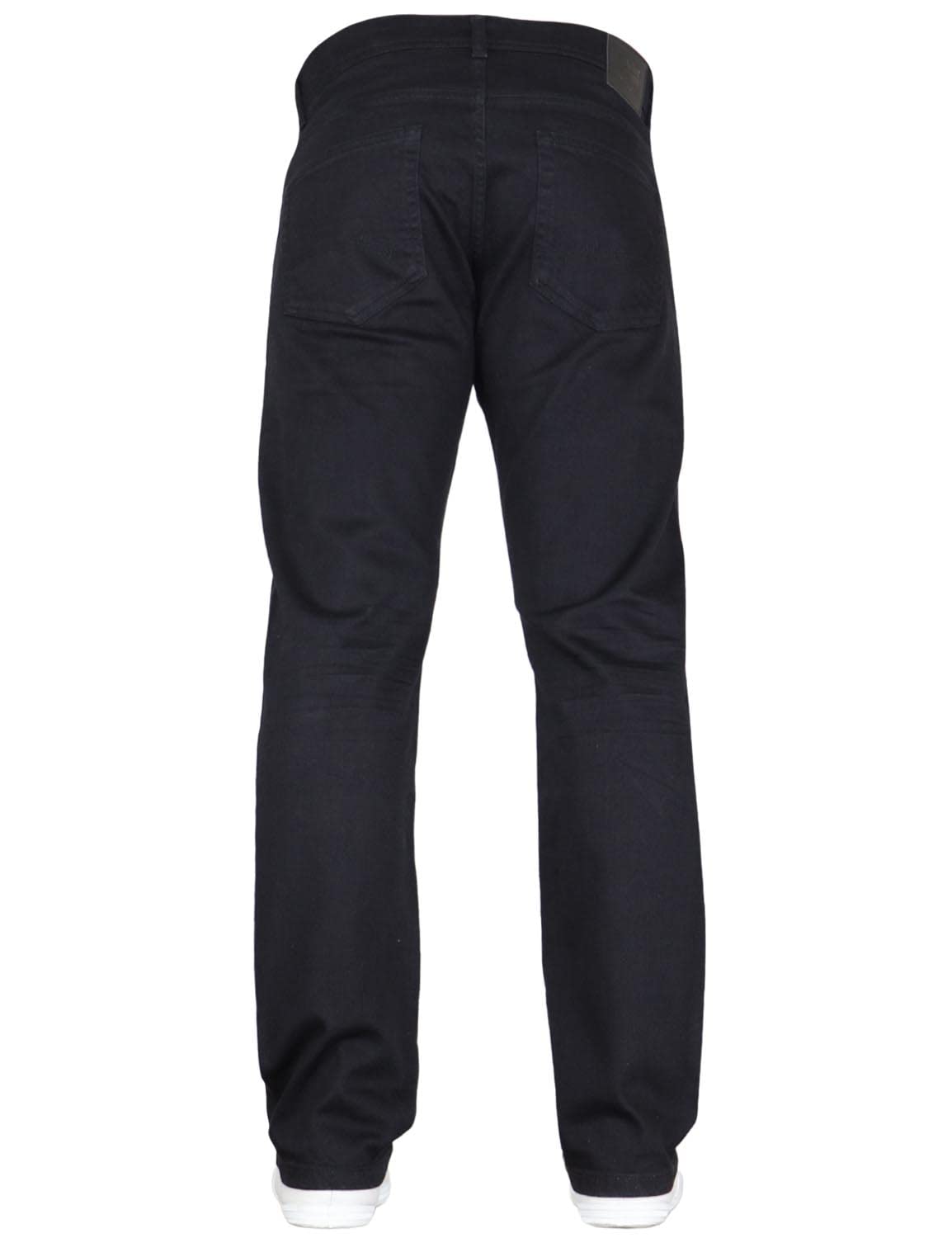 Crosshatch Mens Stretch Straight Leg Classic Regular Fit Basic Denim Jeans, 5 Pocket, Zipper, Solid, 30, 32 or 34 inches