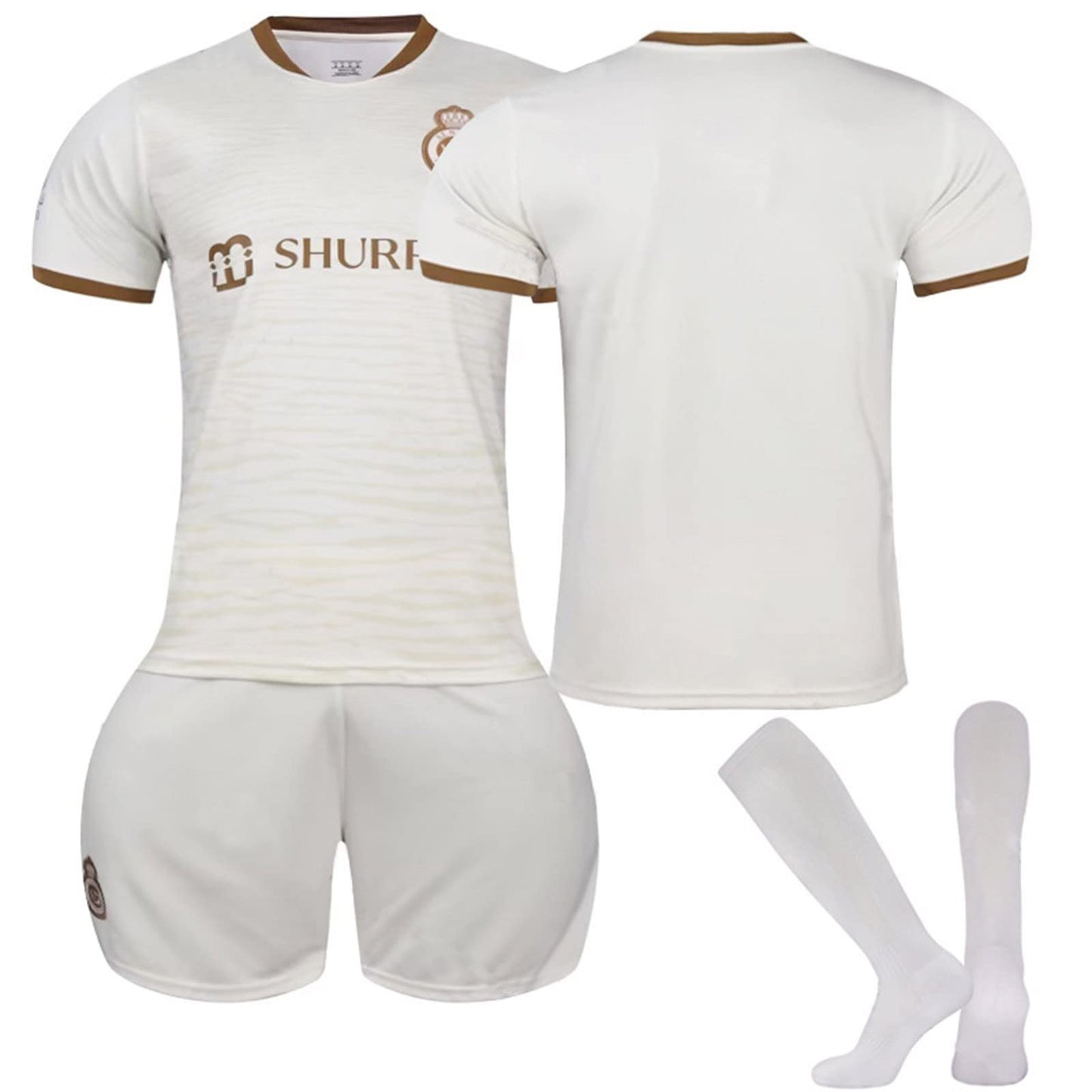 Al NASSR FC Jersey Kit for Adult/Children, 2022/23 Home Away Soccer Jerseys New Sesson Unisex Activewear Football Kits Boys' Football Training Shirts Shorts and Socks Sportswear Tracksuit