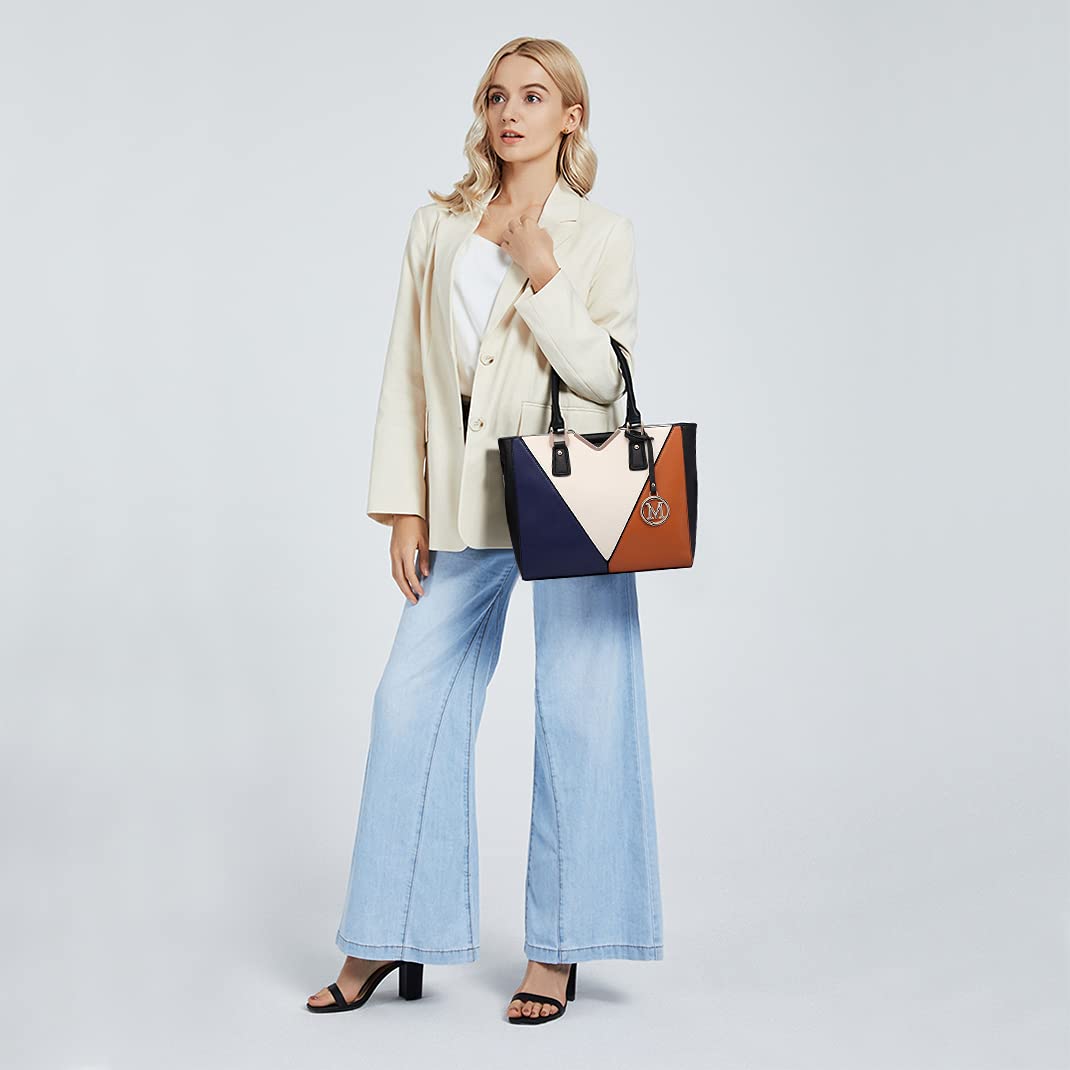 Miss Lulu Handbags for Women Look V-Shape Shoulder Handbag Lightweight Medium Tote Bag PU Leather
