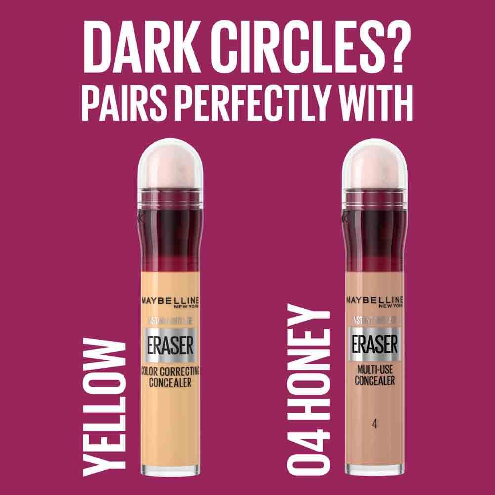 Maybelline Concealer Instant Anti Age Eraser Eye Concealer, Dark Circles and Blemish Concealer, Ultra Blendable Formula 00 Ivory