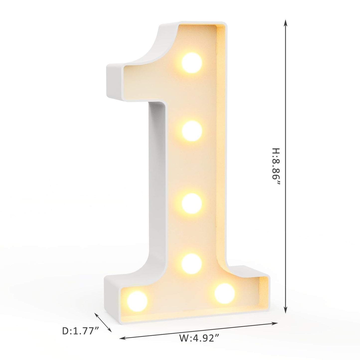 Ledido Light Up Letters Sign LED Birthday Marquee Letters Lights, Night Light Letter Gifts Bayby Girls Boys Birthday Party Wedding Anniversary Home Bedroom Wall Lights Decor 8.8 Inch, Letter A